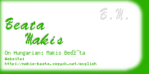 beata makis business card